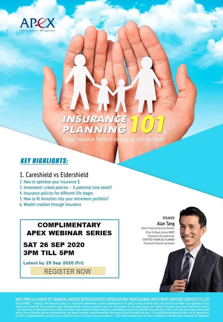 APEX WEBINAR SERIES - Insurance Planning 101 (26/9)
