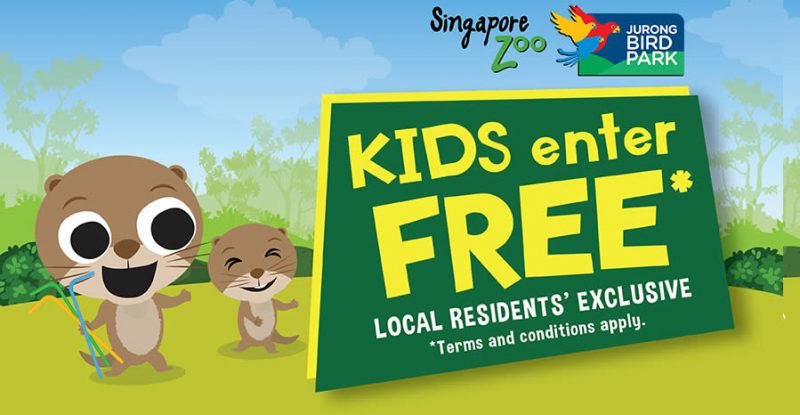 Kids Enter Free in October 2019 @ Singapore Zoo & Jurong Bird Park